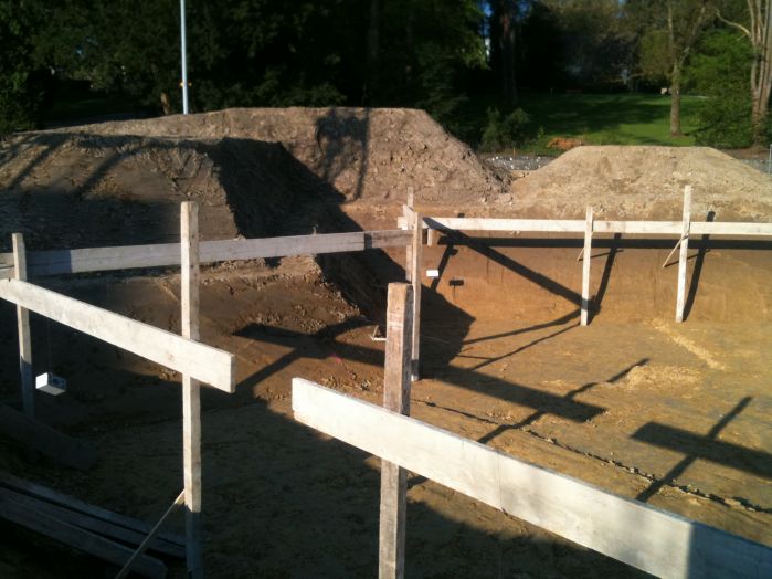 Schnurgerüst für Neubau in Stüsslingen